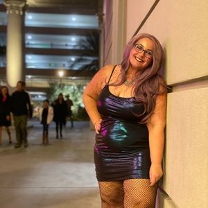 Iridescent Purple/Blue Bodycon Dress